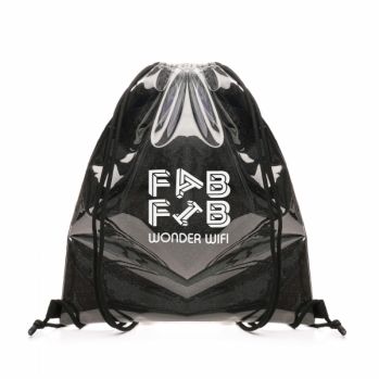 Promotional Transparent Fabric Drawstring Bag