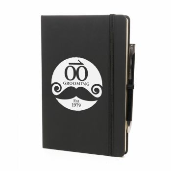 Branded A5 Mole Plain Page Duo Notebook & Pen