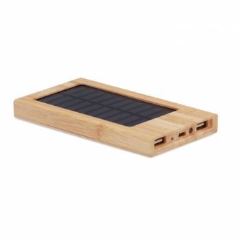 Promotional Arena 4000 mAh bamboo solar power bank