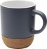 Promotional Coloured Billie 300 ml Ceramic Mug With Cork Detail