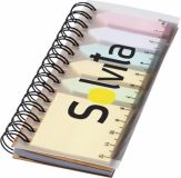 Promotional Spinner Spiral Notebook with coloured sticky notes