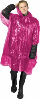 Promotional Ziva Disposable Rain Poncho With Storage Pouch